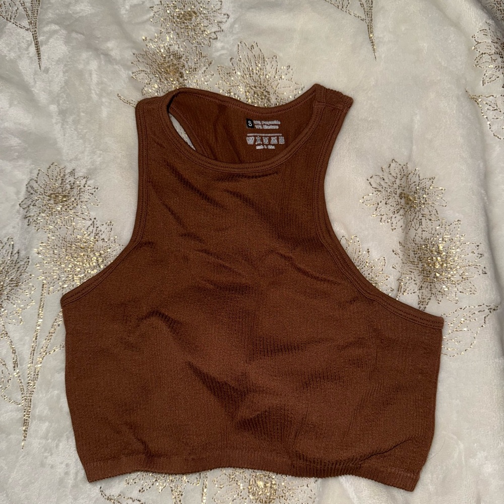 Brown Sleeveless Women's Top